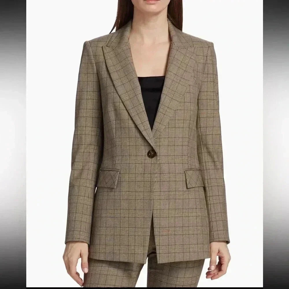 Veronica Beard Dickey Long Tailored plaid Jacket/ blazer US 4 - Picture 2 of 14